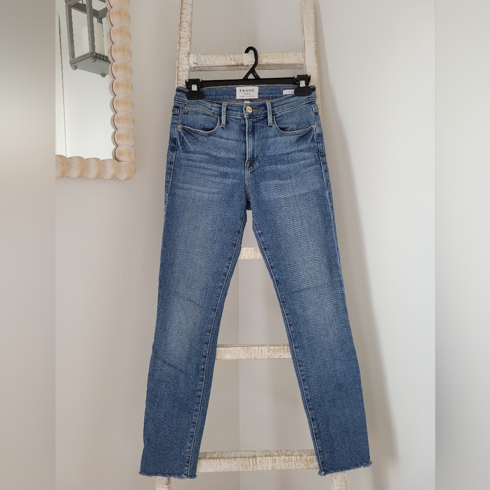 Frame Denim Le High Skinny High Waist Crop In Hazelwood Sz 25